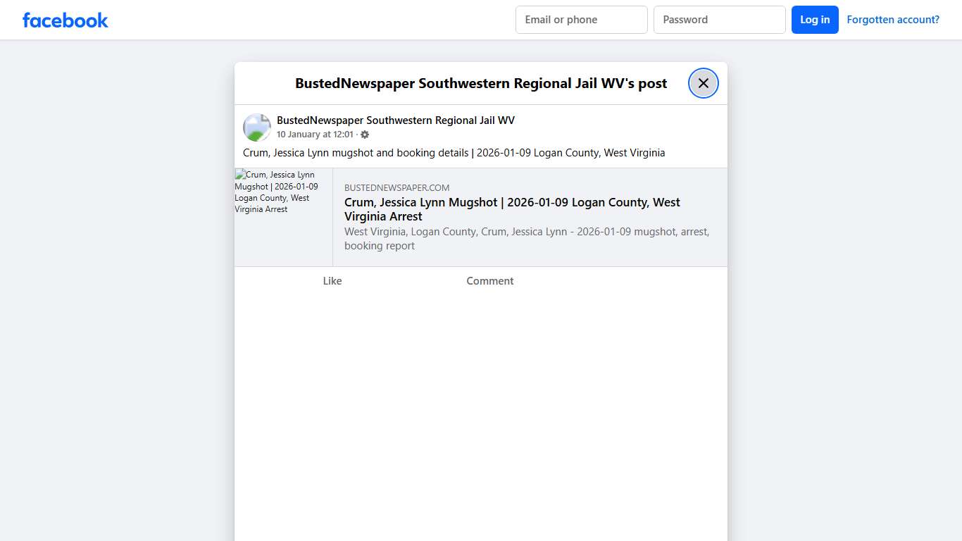 Crum,... - BustedNewspaper Southwestern Regional Jail WV Facebook