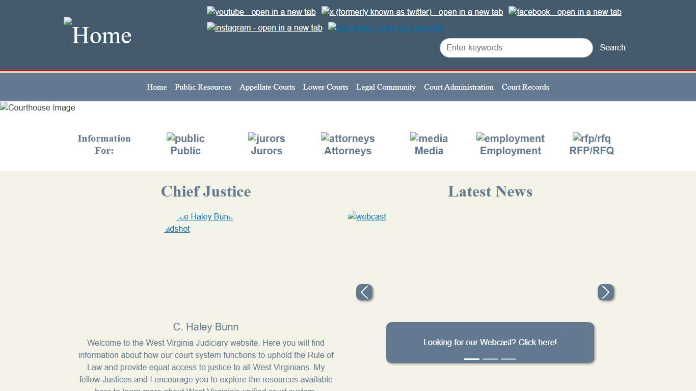 Home West Virginia Judiciary